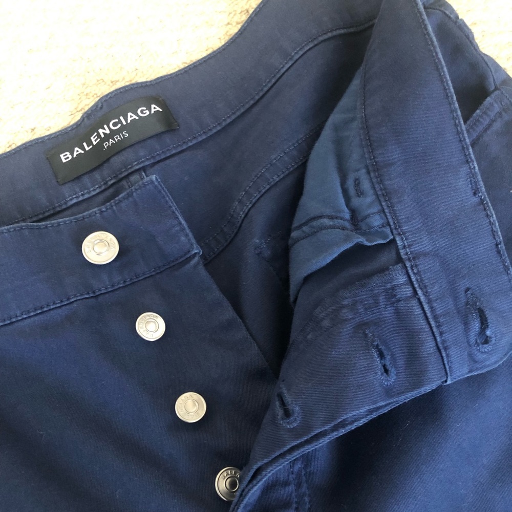 BALENCIAGA Navy Chinos, Size 32 - Picture 13 of 16